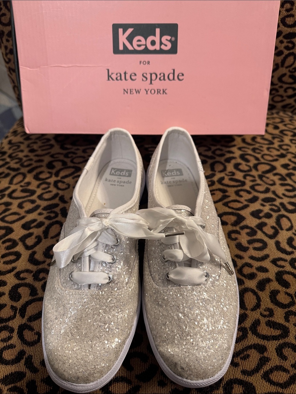 Keds for Kate Spade White Glitter Sneakers - NWT